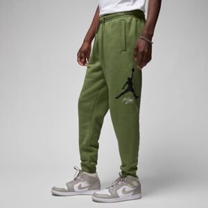 Jordan Essentials Fleece Baseline Pants Sky J Olive - Pánské - Kalhoty Jordan - Zelené - FD7345-340 - Velikost: L