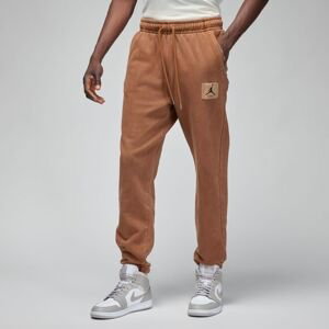 Jordan Essentials Fleece Washed Pants Brown - Pánské - Kalhoty Jordan - Hnědé - FB7298-281 - Velikost: M