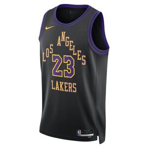 Nike Dri-FIT LA Lakers LeBron James City Edition 23/24 Swingman Jersey - Pánské - Dres Nike - Černé - DX8506-012 - Velikost: S