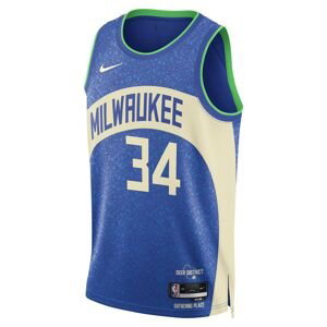 Nike Dri-FIT NBA Milwaukee Bucks Giannis Antetokounmpo City Edition 23/24 Swingman Jersey - Pánské - Dres Nike - Modré - DX8509-407 - Velikost: XS