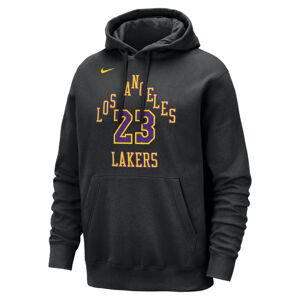Nike NBA Los Angeles Lakers LeBron James City Edition Club Hoodie - Pánské - Mikina Nike - Černé - DZ0091-014 - Velikost: M