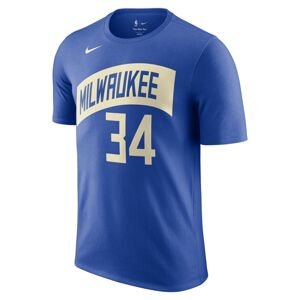 Nike NBA Milwaukee Bucks Giannis Antetokounmpo City Edition Tee - Pánské - Triko Nike - Modré - FN1226-482 - Velikost: XL