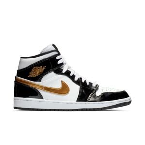 Air Jordan 1 Mid SE "Black Gold" - Pánské - Tenisky Jordan - Černé - 852542-007 - Velikost: 47