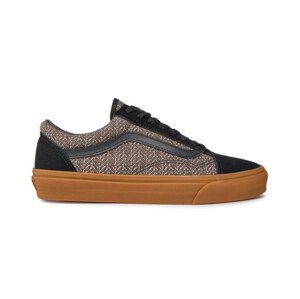 Vans Old Skool Herringbone Black/Brown - Pánské - Tenisky Vans - Černé - VN000CP5YS81 - Velikost: 42