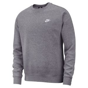 Nike Sportswear Club Fleece Crewneck Charcoal Heather Grey - Pánské - Mikina Nike - Šedé - BV2662-071 - Velikost: S