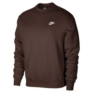 Nike Sportswear Club Fleece Crewneck Baroque Brown - Pánské - Mikina Nike - Hnědé - BV2662-237 - Velikost: S