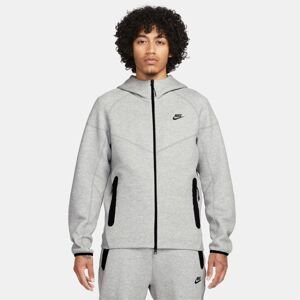 Nike Sportswear Tech Fleece Windrunner Hoodie Heather Grey - Pánské - Mikina Nike - Šedé - FB7921-063 - Velikost: XL/T