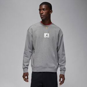 Jordan Essentials Statement Fleece Crewneck Carbon Heather - Pánské - Mikina Jordan - Šedé - FB6932-091 - Velikost: S