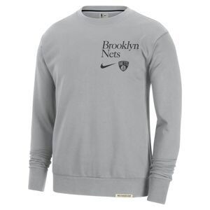 Nike NBA Dri-FIT Brooklyn Nets Standard Issue Crewneck - Pánské - Mikina Nike - Šedé - FD8645-007 - Velikost: XL