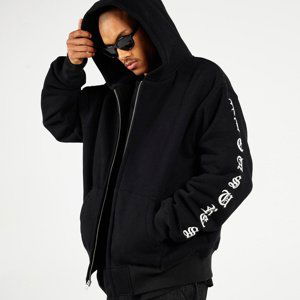 Pleasures OE Zip Up Hoodie Black - Pánské - Mikina Pleasures - Černé - P23W038-BLACK - Velikost: L