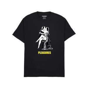 Pleasures French Kiss Tee Black - Pánské - Triko Pleasures - Černé - P23W051-BLACK - Velikost: XL