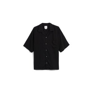 Vans LX Premium Camp Collar Woven Short Shirt - Pánské - Triko Vans - Černé - VN000GVXBLK - Velikost: S