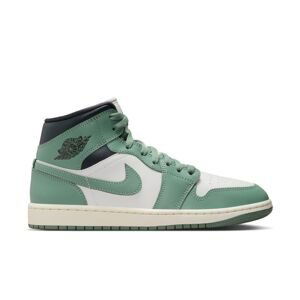 Air Jordan 1 Mid "Jade Smoke" Wmns - Dámské - Tenisky Jordan - Bílé - BQ6472-130 - Velikost: 37.5