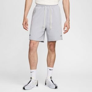 Nike Dri-FIT Standard Issue Fleece 8" Basketball Shorts Wolf Grey - Pánské - Kraťasy Nike - Šedé - FN2890-012 - Velikost: S