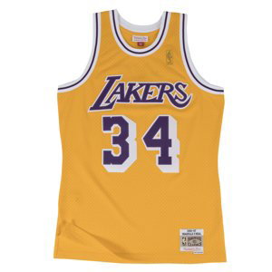 Mitchell & Ness LA Lakers Shaquille O´neil NBA Swingman Jersey - Pánské - Dres Mitchell & Ness - Žluté - SMJYGS18177-LALLTGD96SON - Velikost: M