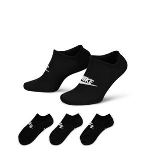Nike Sportswear Everyday Essential No-Show 3-Pack Socks Black - Unisex - Ponožky Nike - Černé - DX5075-010 - Velikost: M