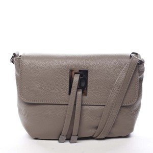 Dámská kožená crossbody kabelka taupe - ItalY Porta