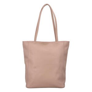 Dámská kožená kabelka přes rameno bledě růžová - ItalY Nooxies