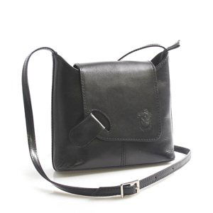 Černá kožená crossbody kabelka ItalY Misty