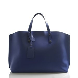 Dámská kožená kabelka do ruky modrá - Delami Vera Pelle Lewinna