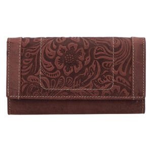 Kožená peněženka bordó se vzorem - Tomas Mayana