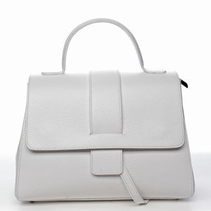 Dámská kožená kabelka bílá - ItalY Lauren