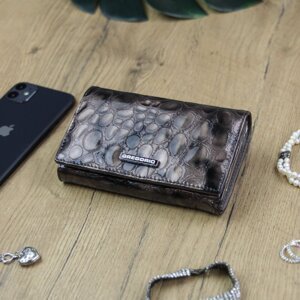 Dámská kožená peněženka šedo/hnědá - Gregorio Yelga