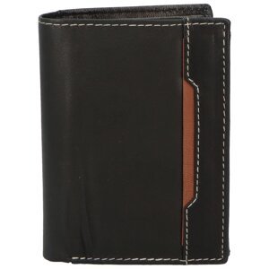 Pánská kožená peněženka černo/hnědá - Diviley Farrons