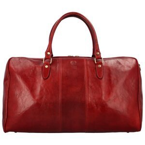 Luxusní kožená cestovní taška tmavě červená - Delami Jorger
