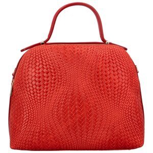 Dámská kožená kabelka do ruky červená - Delami Capeta