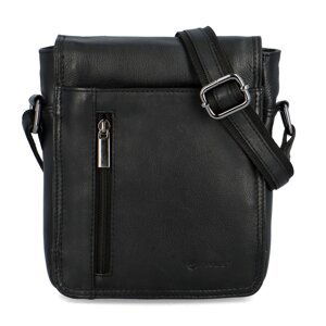 Pánská kožená crossbody/taška černá - Diviley Theodore