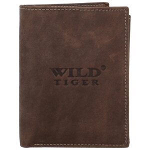 Pánská kožená peněženka tmavě hnědá - Wild Tiger Stefan