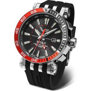 Vostok Europe Energia Rocket Automatic GMT NH34-575A717 - Černý silikonový řemínek