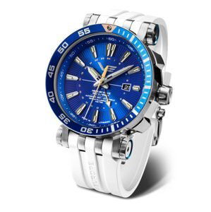 Vostok Europe Energia Rocket Automatic GMT NH34-575A716 - Bílý silikonový řemínek