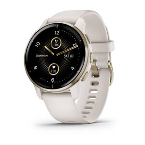 Garmin Venu  2 Plus Cream Gold/White Silicone Band - 010-02496-12