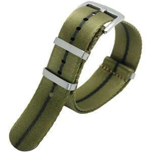 Řemínek NATO Sports khaki, černý proužek 22 mm - 22 mm