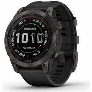 Garmin Fēnix 7S Pro Sapphire Solar Edition Carbon Gray DLC Titanium / Black Band - 010-02776-11