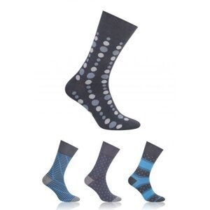 Steven Suitline art.056 Pánské ponožky 39-41 tmavě modrá