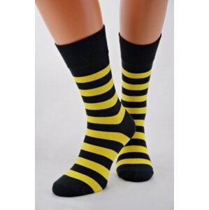 Regina Socks Bamboo 7141 pánské ponožky 39-42 černo-žlutá