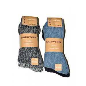 WiK art.21108 Norweger Socke A'2 Pánské ponožky 39-42 šedá-světle šedá