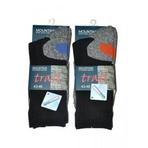 WiK 16101 Mountain Outdoorsocks pánské ponožky 39-42 černá-melanž-chrpová