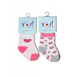 YO! SKF Baby Girls Frotte 0-9 m Ponožky 0-3 miesiące mix barva-mix vzor