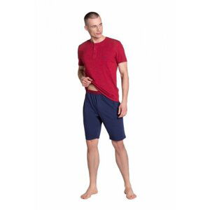 Henderson Dune 38879-33X červeno-tmavě modré Pánské pyžamo L Červeno-tmavě modrá