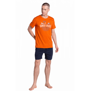 Henderson Led 38867 oranžové Pánské pyžamo L oranžová