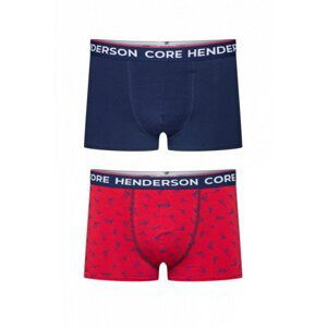 Henderson Lucky 38843-MLC 2ks Pánské boxerky XXXL tmavě červená-tmavě modrá