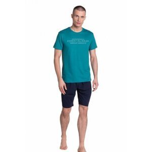 Henderson Deal 38880-77X Pánské pyžamo M Zeleno-tmavě modrá