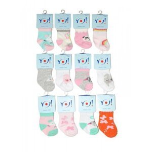 YO! SKC Baby Girl 0-9 m-cy A'6 Ponožky 3-6 miesięcy mix barva-mix vzor