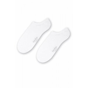 Steven 094 bílé Pánské kotníkové ponožky 38/40 bílá