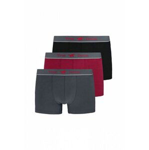 Mustang 4148-1003 Retro A'3 Pánské boxerky XXL black-anthracite-red