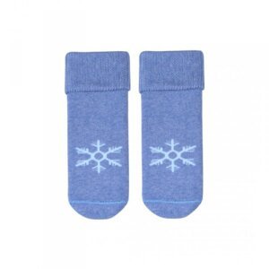 Steven 156 004 modré sněhová vločka Dětské ponožky 17/19 modrá